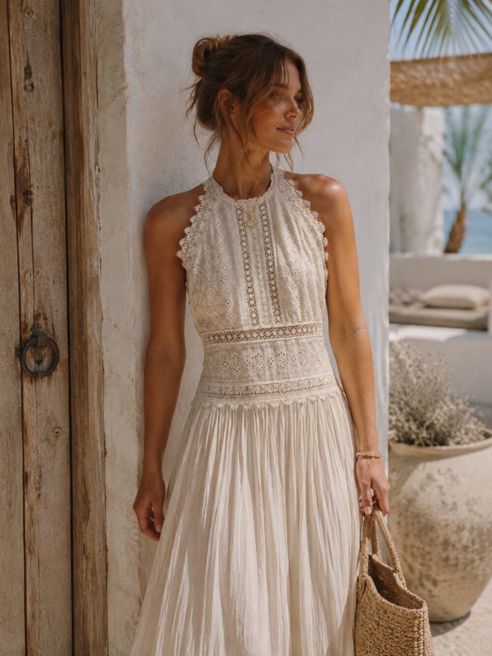 ZW COLLECTION LACE MIDI DRESS
